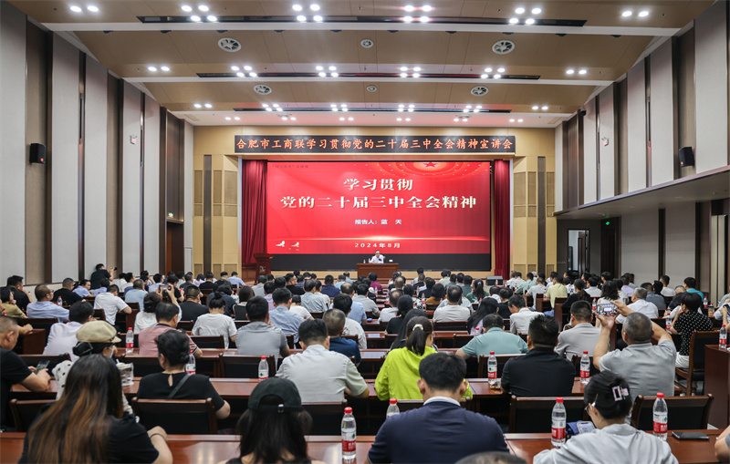 合肥市工商联学习贯彻党的二十届三中全会精神宣讲报告会在中安华力举行